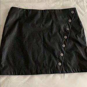 Faux leather skirt